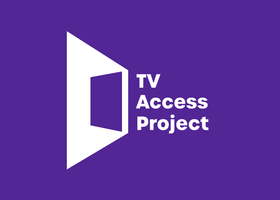 TAP Logo in white on a purple background.