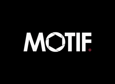 Motif logo in white on a black background.
