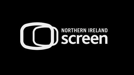 Northern Ireland Screen logo on a black background.