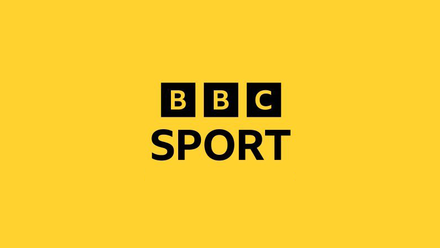 BBC Sport logo in black on a bright yellow background.