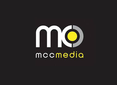 MCC Media logo in white and yellow on a black background.