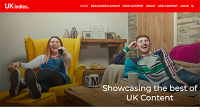 Image: UK Indies platform homepage image from Gogglebox