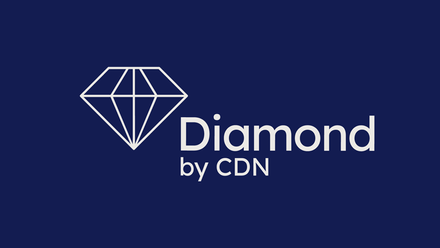 Diamond by CDN logo in white on a dark blue background.