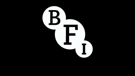BFI bubble logo in white on a black background.