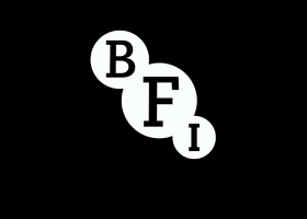 BFI bubble logo in white on a black background.