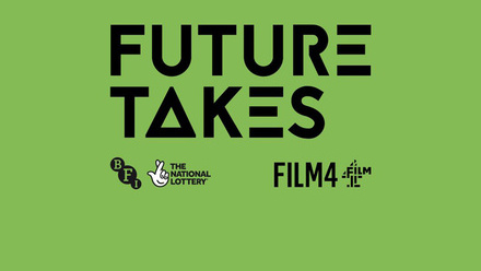 Green background with black text reading 'Future Rakes' in a bold font with BFI and Film4 logos.