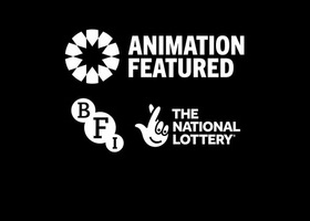 Animated Featured logo in white on a black background.