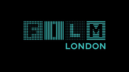 Blue Film London logo on a black background.