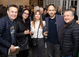 Photo of UK delegates at Realscreen 2024 during the Pact UK Indies Welcome Reception.