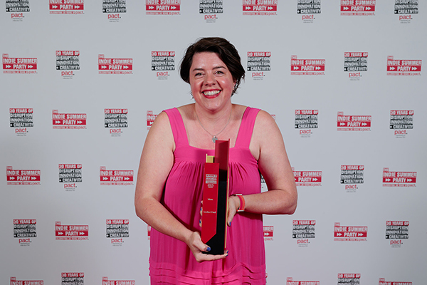 Caroline O'Neill with her Tribute trophy